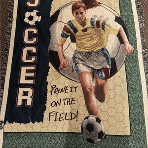 Soccer Player Tapestry Blanket 50x66